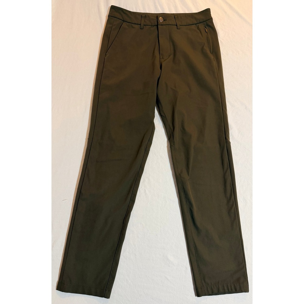 Lululemon Commission Pant Slim Warpstreme Olive Green‎ Mens 28x27
